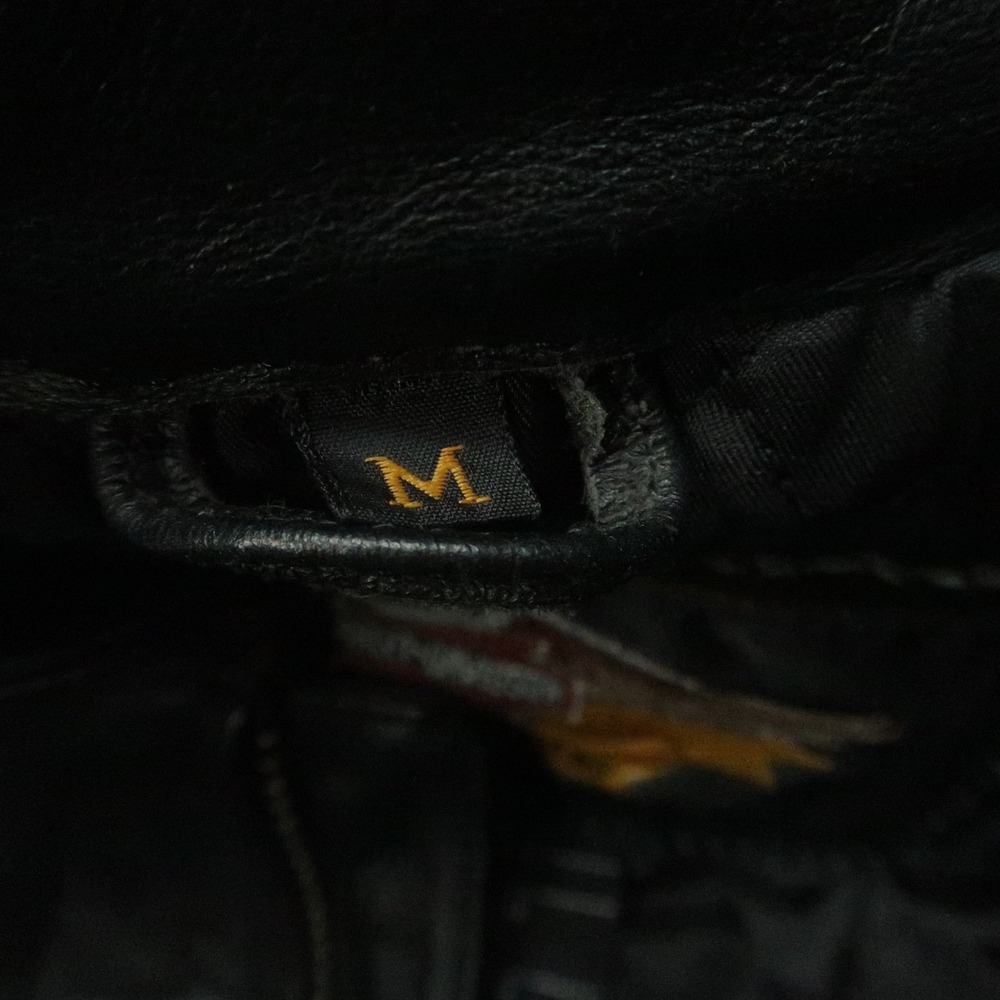 Harley Davidson Jacket Mens Medium Black Leather Bar Shield Quilt Lined Biker - Picture 6 of 15
